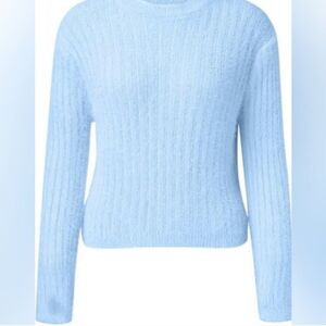 Almost Famous Light Blue Plush Soft Crew Neck Sweater